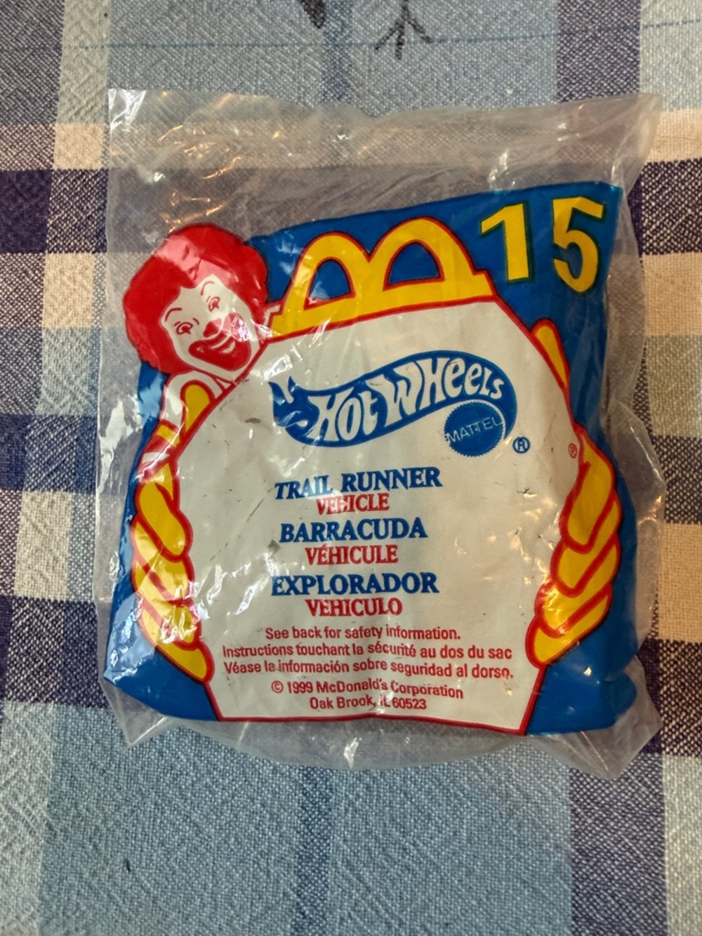 McDonald's Hot Wheels Barracuda Happy Meal Toy - Blue & Yellow